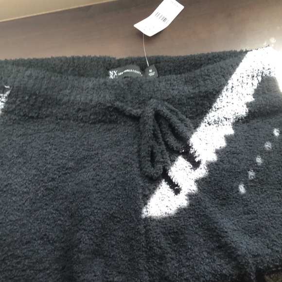 NWT choice of cozy fuzzy black or gray drawstring shorts - Picture 8 of 11